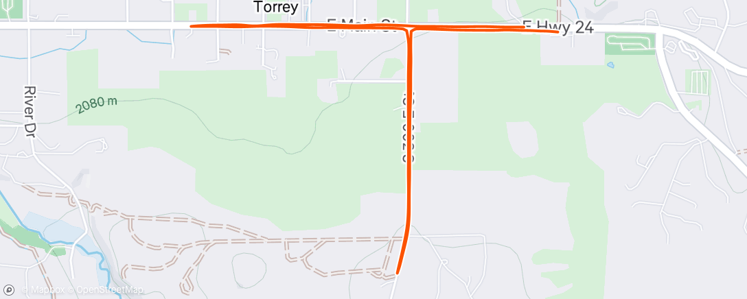 Map of the activity, Morning Run