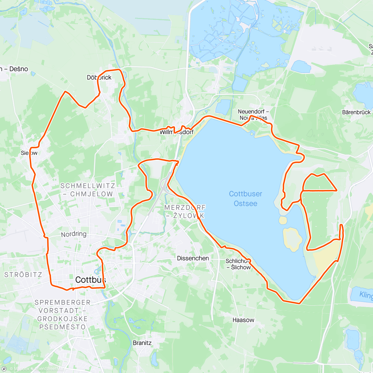 Map of the activity, zweite Fahrt dieses Jahr & new bike day