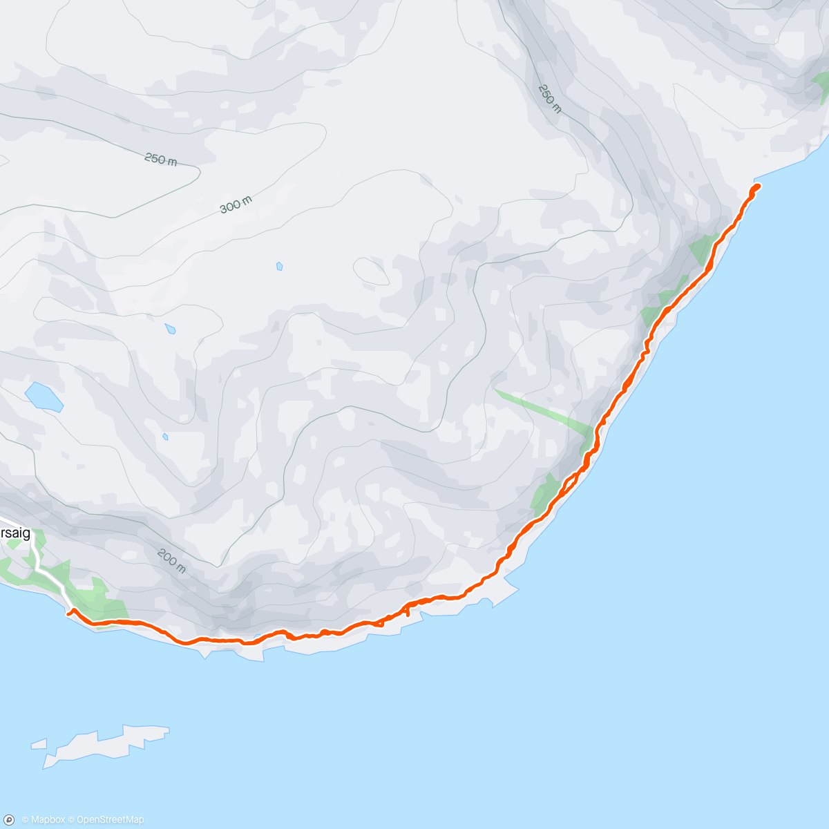 Карта физической активности (Wild Mull coast rock hopping jog with Jules, oystercatchers and sandpipers)