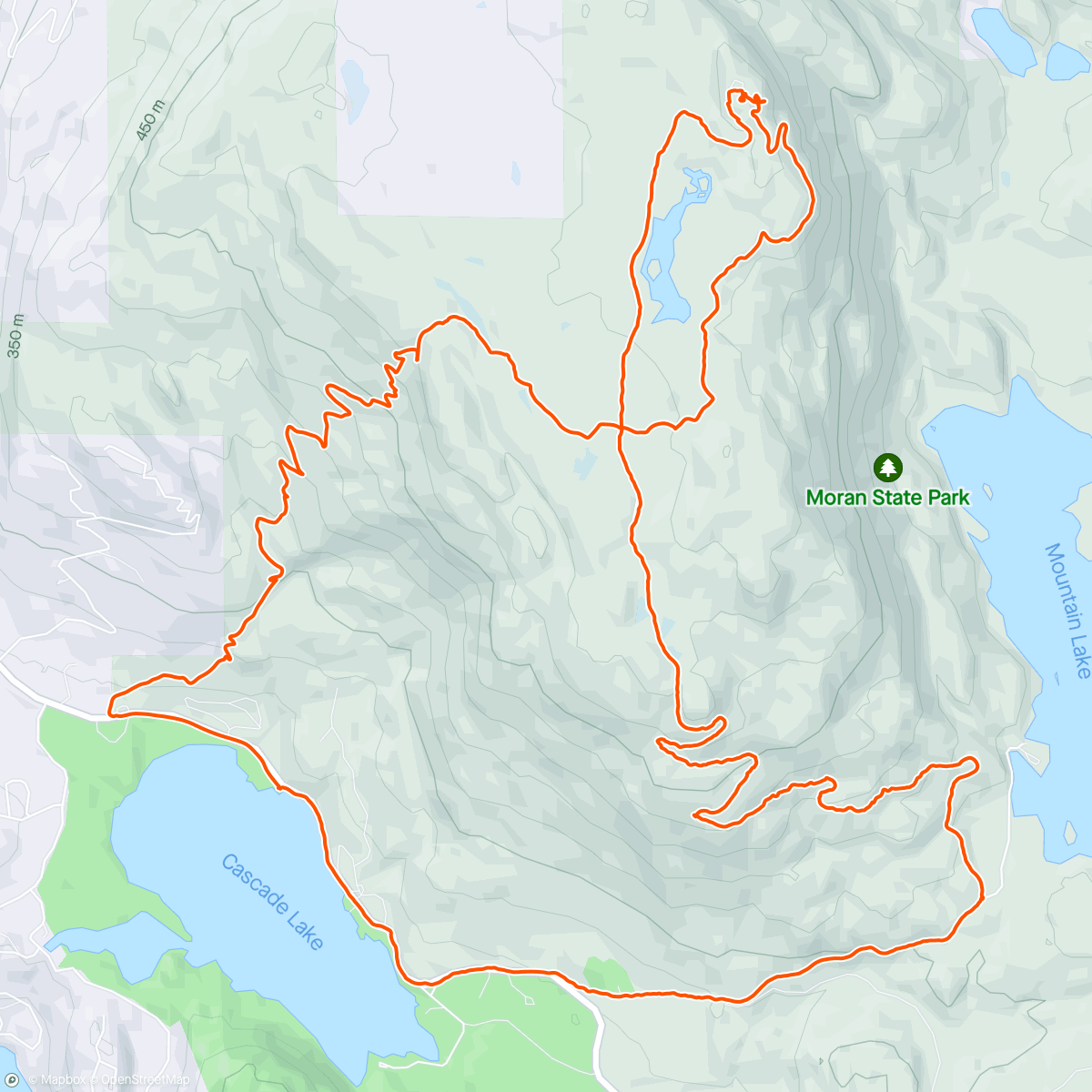 Mapa de la actividad, Mt. Constitution