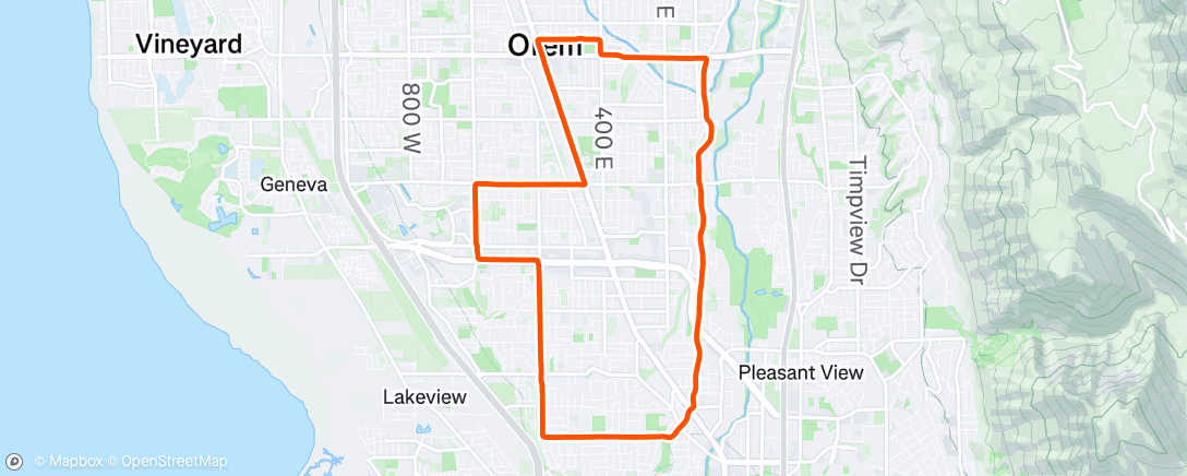 Map of the activity, Morning Run