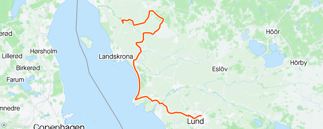 Map of the activity, Landsväg z2 från jobbet