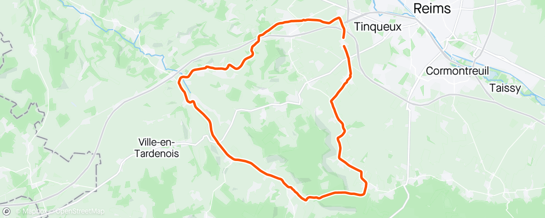 Map of the activity, Vélo du matin