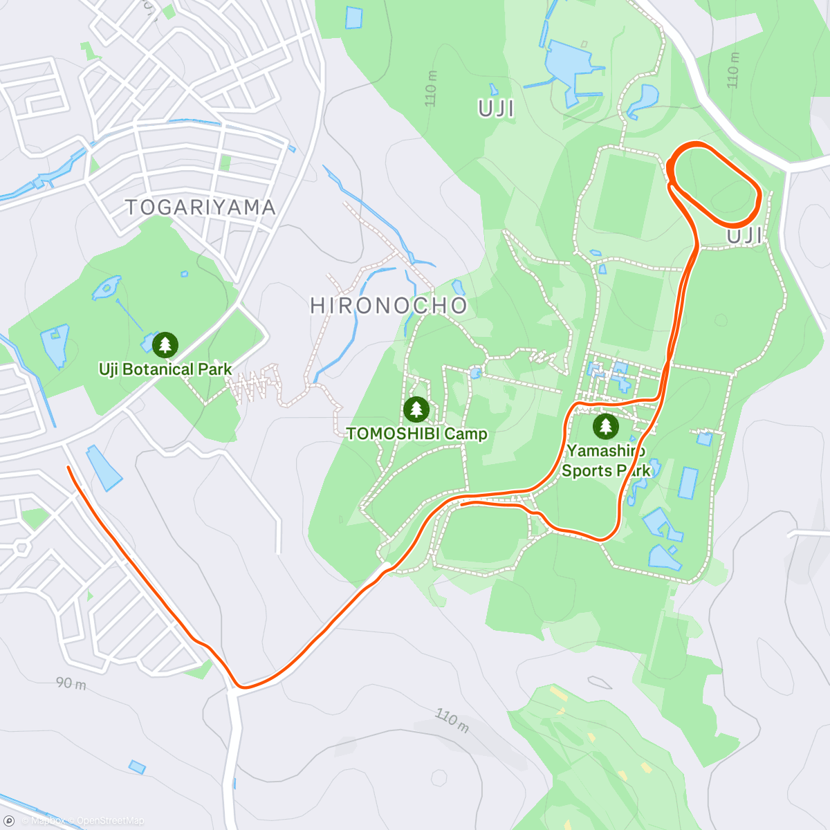 Map of the activity, 800走
