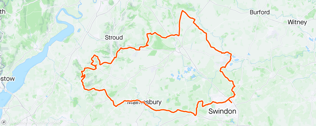 Map of the activity, Planned ride adjusted on the fly as weather turned nasty. Less miles & climbing than I wanted but 20% climbs/descents on muddy roads are not the one