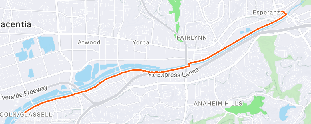 Map of the activity, Oil Change 🏃🏼‍♀️