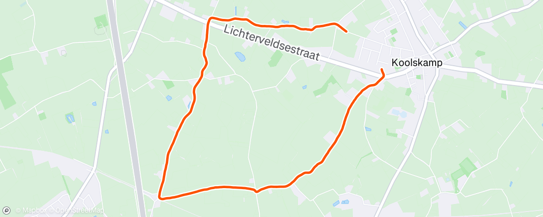 Map of the activity, Avondloop