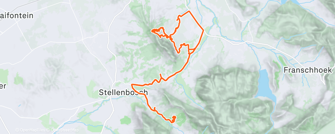 Map of the activity, Morning Mountain Bike Ride