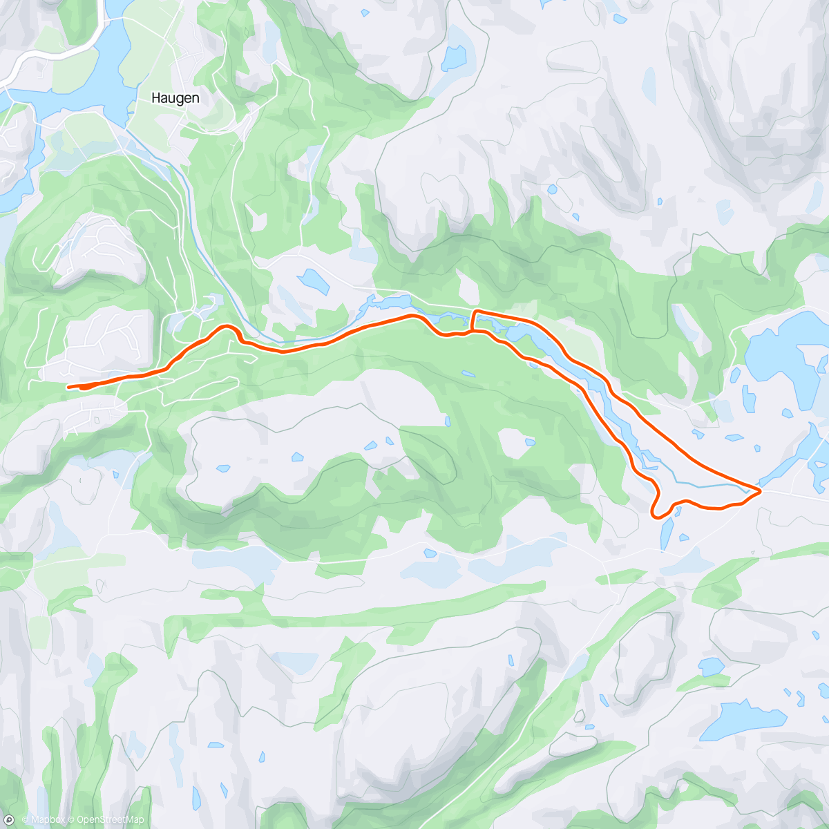 Map of the activity, Afternoon Nordic Ski med Teodor