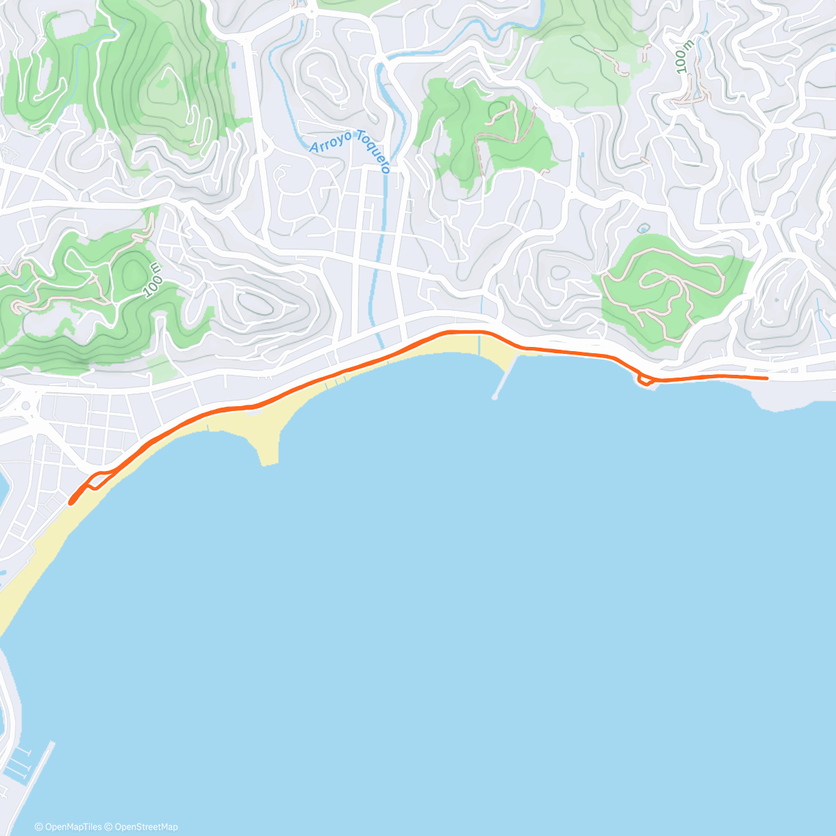 Map of the activity, Evening Run