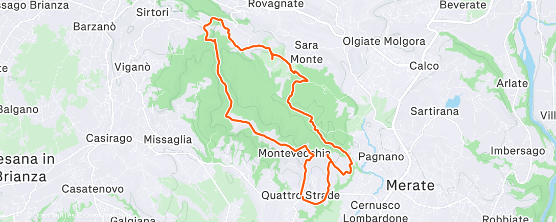 Map of the activity, Morning Trail Run