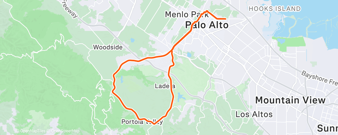 Map of the activity, Lunch Ride