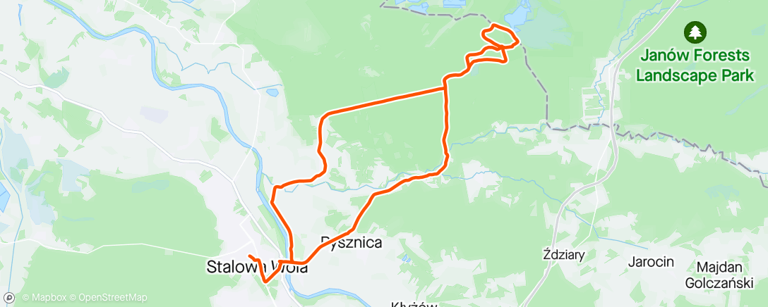 Map of the activity, Afternoon Ride Gravel
