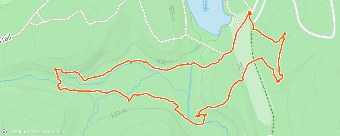 Map of the activity, Night Hike