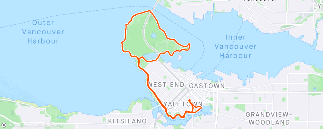 Map of the activity, Birthday Ride, 76 today.