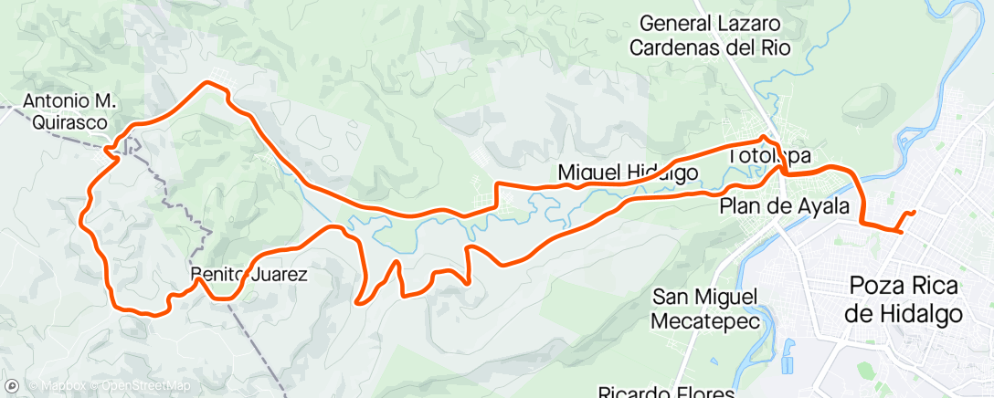Map of the activity, Primero de mayo