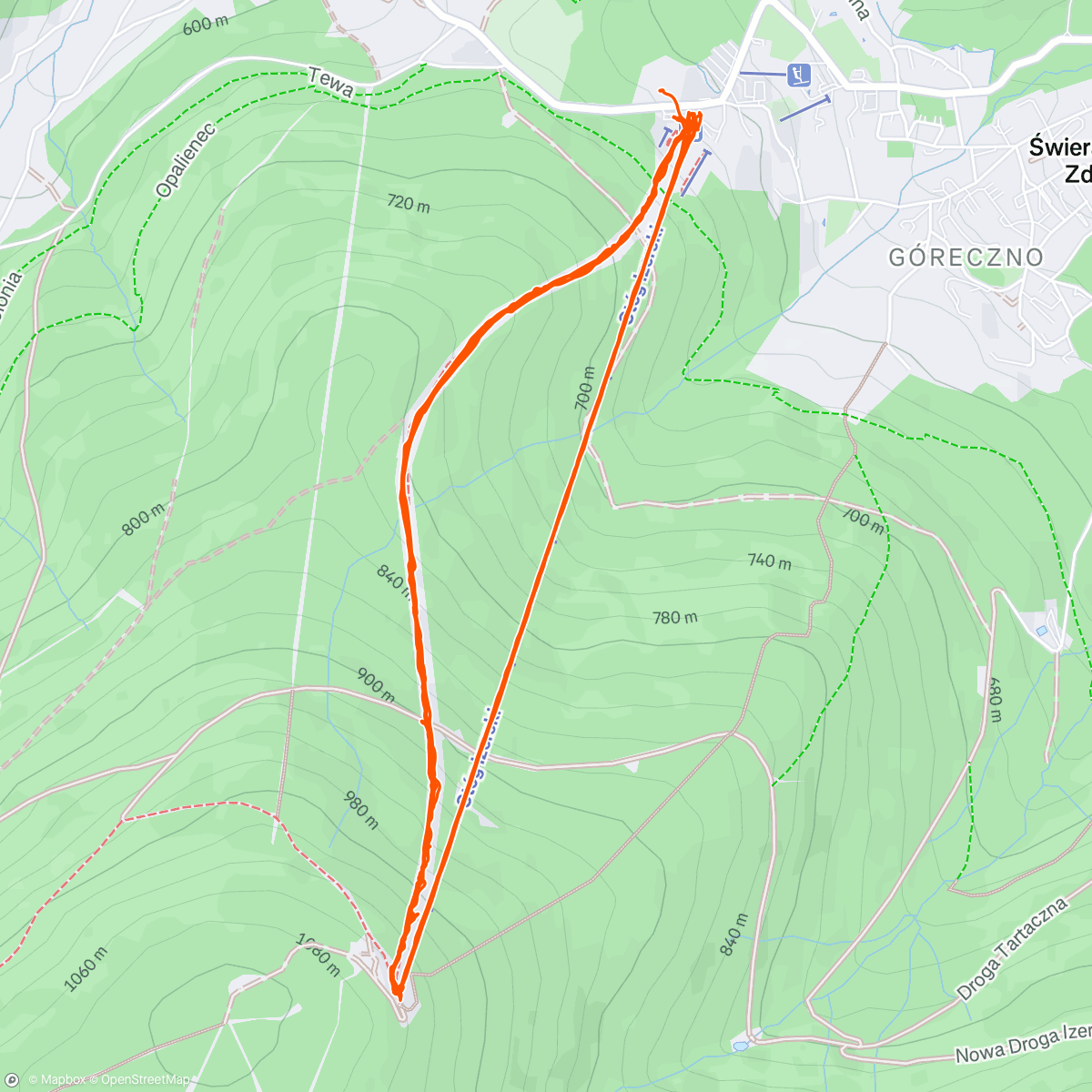 Map of the activity, 1 dzień Świąt⛷️⛷️ Świeradów