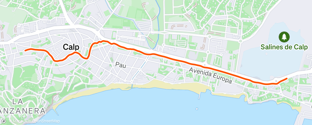 Map of the activity, Camminata dell'ora di pranzo