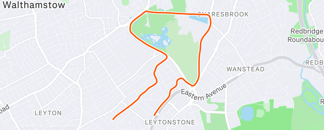 Map of the activity, Morning Run