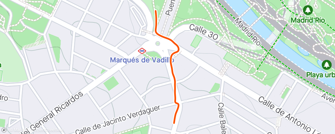 Map of the activity, Vuelta a Casa