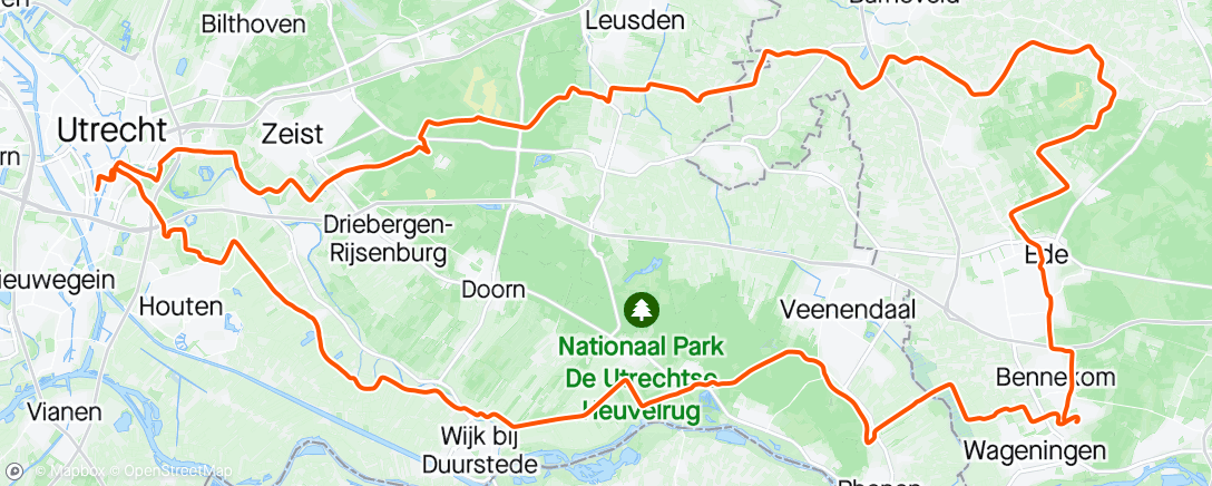 Mappa dell'attività Met BoBo naar de wielrenbaan in Wageningen