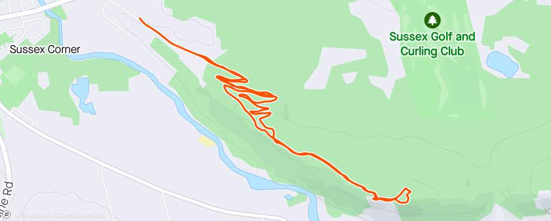 Map of the activity, Sussex bluffs trail run