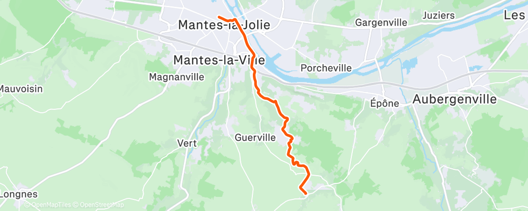 Map of the activity, Course en sentier