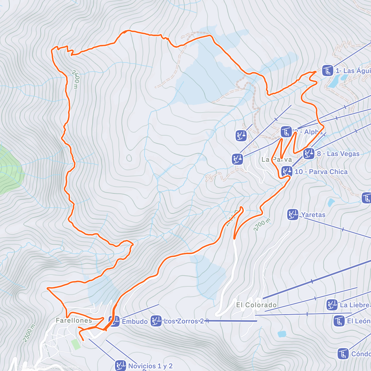 Map of the activity, 💪⛰️🏃💨🇨🇱 TRAIL RUNNING REFUGIO ALEMAN