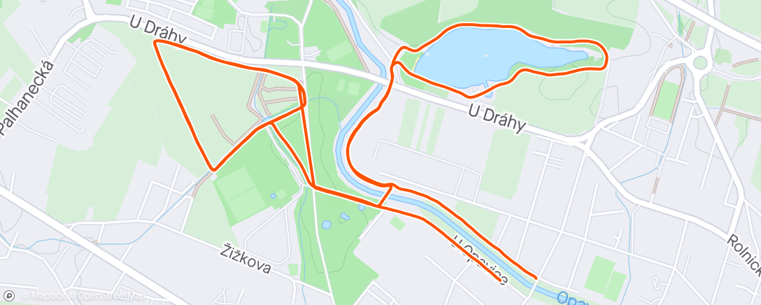 Map of the activity, 8km @4'50"/5x100/CD 0,5
