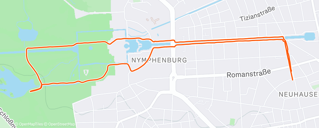 Map of the activity, Mittagslauf