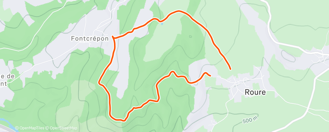Map of the activity, Randonnée dans l'après-midi
