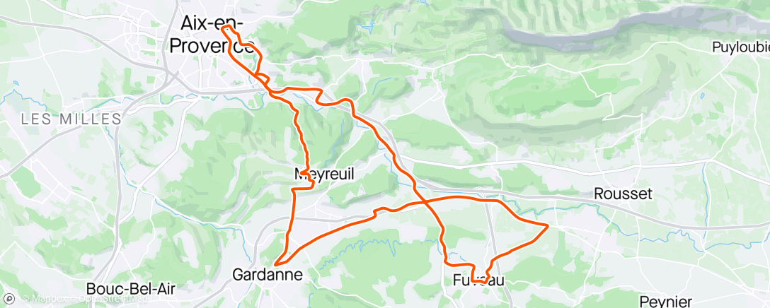 Map of the activity, Vélo taf + détour par Cycle service le 💯