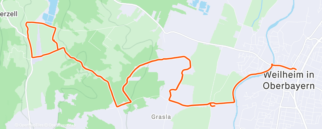 Карта физической активности (Lauf am Nachmittag)