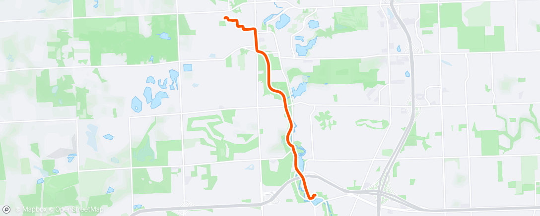 Map of the activity, Evening Ride