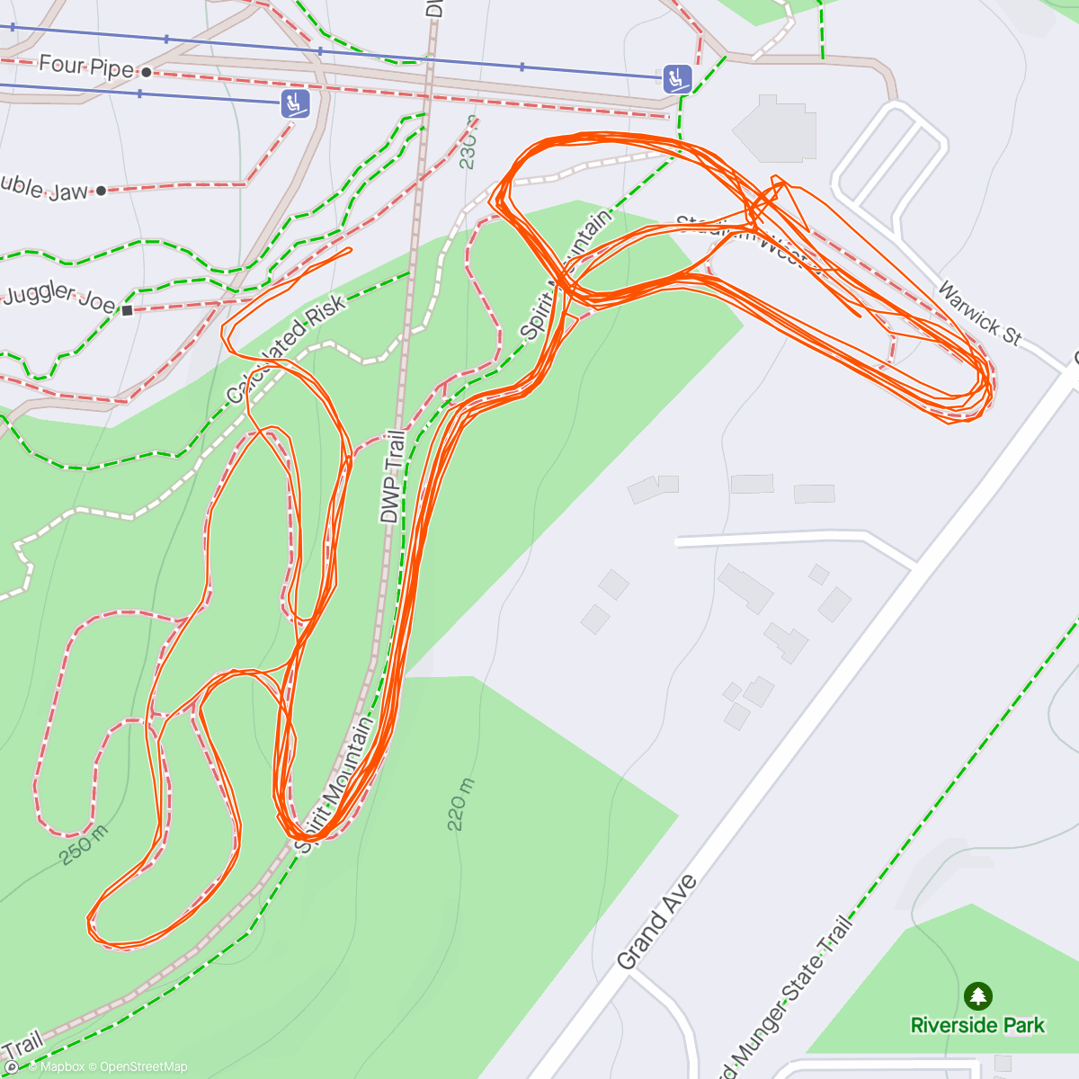 Map of the activity, Team sprint quali