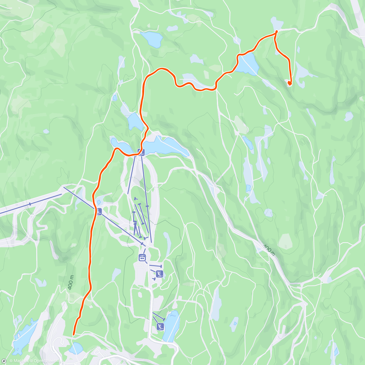 Map of the activity, Skøyteskitur til Skjennungstua og tilbake 👍