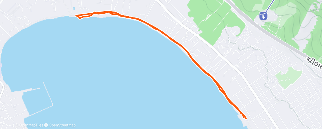 Map of the activity, Morning Run
