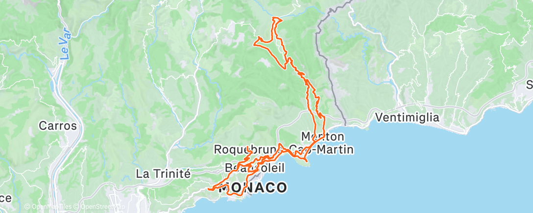 Map of the activity, Morning Ride