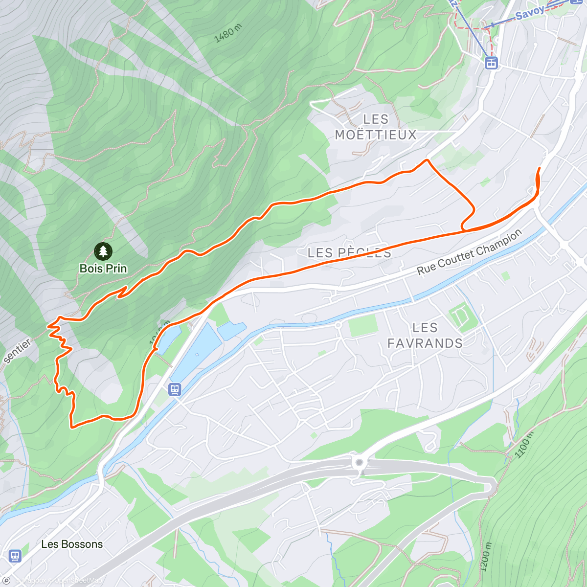 Map of the activity, Little hike/run with Stephanie & Mirna 😄⛰️🇫🇷