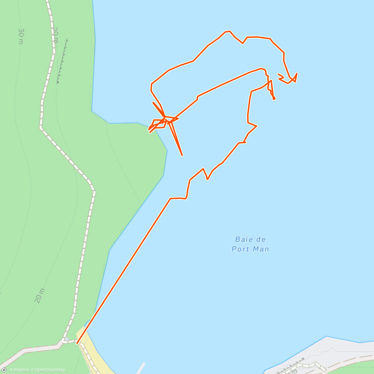 Map of the activity, Natation Port Cros