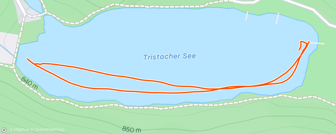 Map of the activity, Schwimmen am Nachmittag