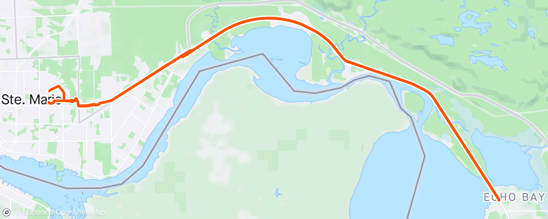 Map of the activity, Echo Bay ride