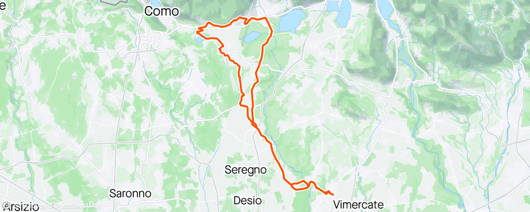 Map of the activity, Giro con Riki