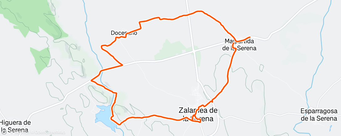 Map of the activity, Bicicleta de montaña por la tarde