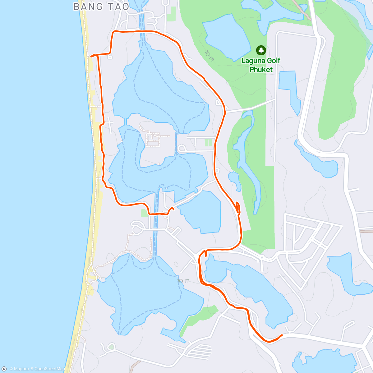Map of the activity, Morning Run (too hot to run🤪)