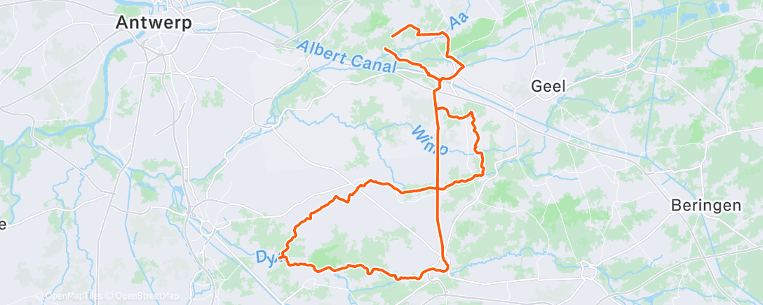 Map of the activity, Morning Ride