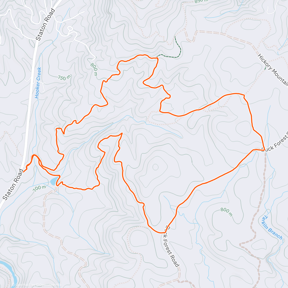 Map of the activity, Ridgeline w/Bo and Eitan