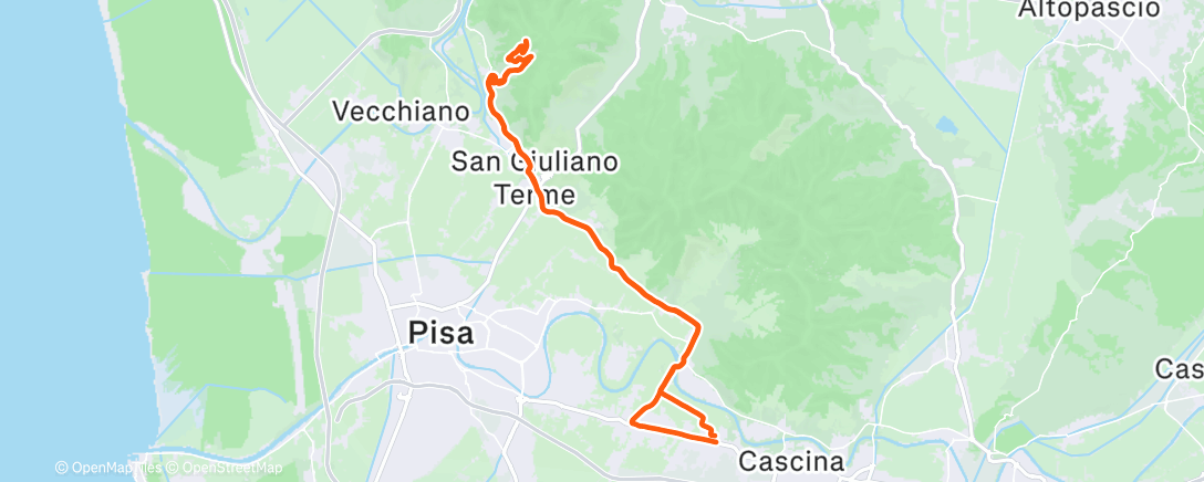 Карта физической активности (Pedalata pomeridiana)