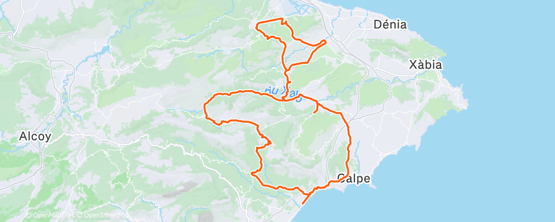 Map of the activity, Altea J2 🇪🇸 endurance et sprints 💥