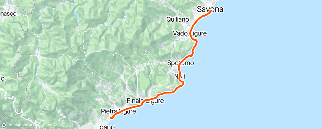 Kaart van de activiteit “Giro serale”